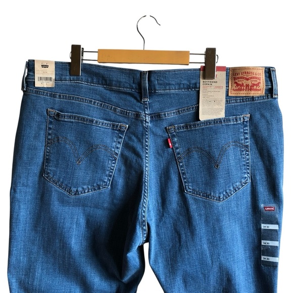 Levi’s Mid-Rise Boyfriend Jeans Size 34 Lapis Gem Medium Wash NWT NEW - Picture 8 of 16